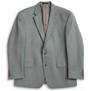 CHAPS RALPH LAUREN MENS CLASSIC GRAY HERRINGBONE SPORT COAT JACKET SIZE 48R